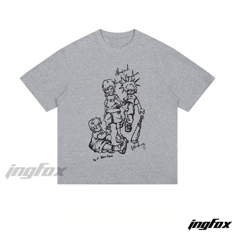 Anime Kids Sketch - Loose Fit Short Sleeve T - Shirt