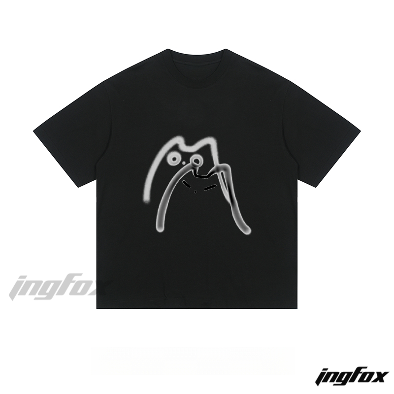 Abstract Cat Doodle - Loose Fit Short Sleeve T - Shirt