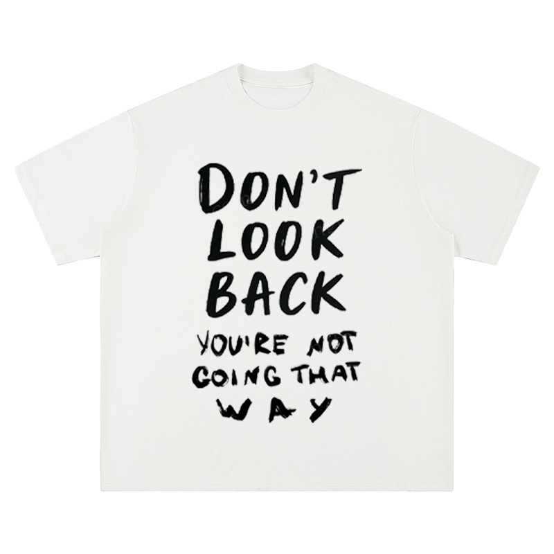 Urban Sketch - "Don't Look Back" Unisex Fit Short Sleeve T - Shirt