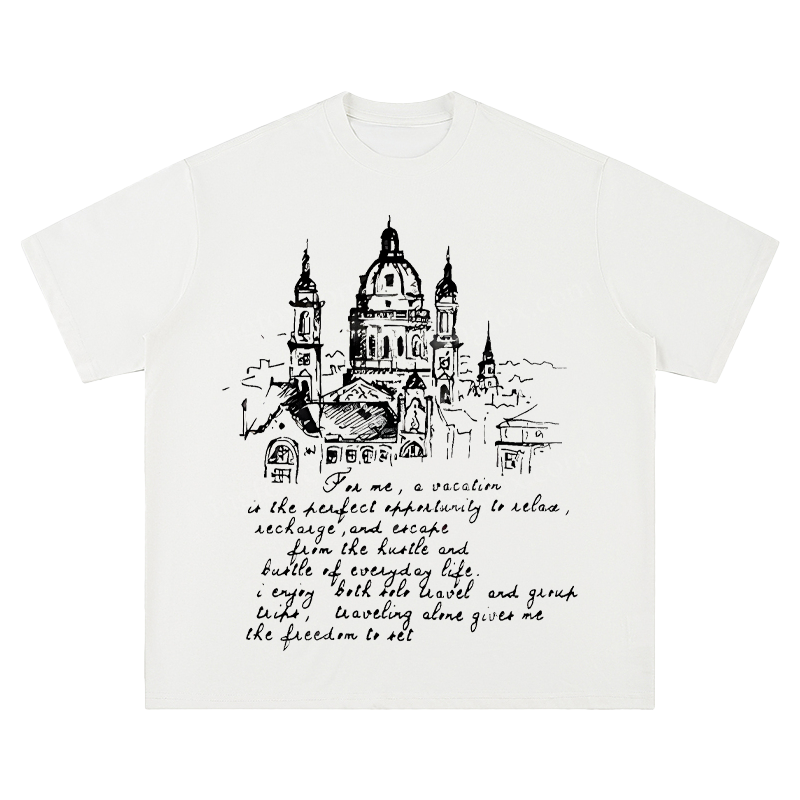 European Architecture & Travel Quote - Unisex Fit Short Sleeve T - Shirt
