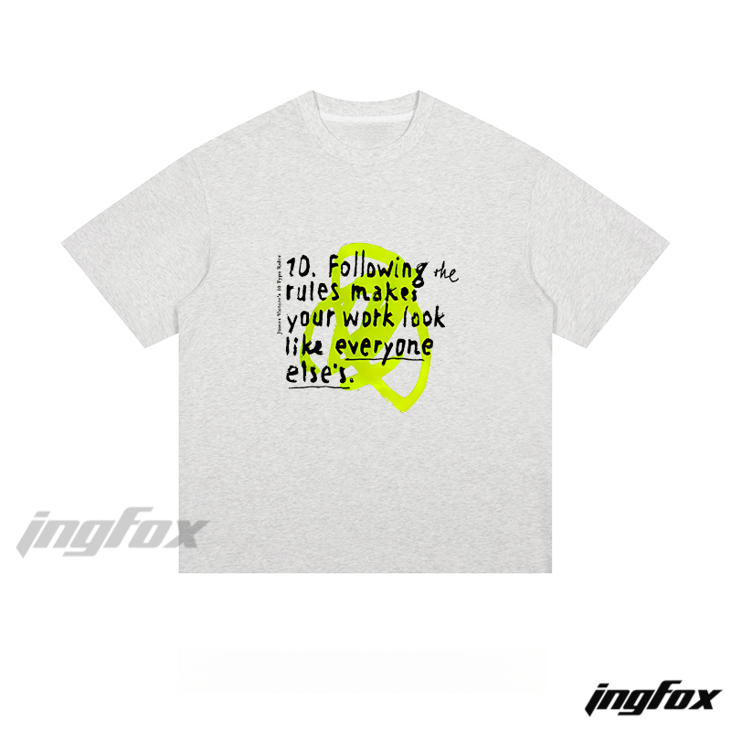 Rebellious Text & Symbol - Loose Fit Short Sleeve T-Shirt