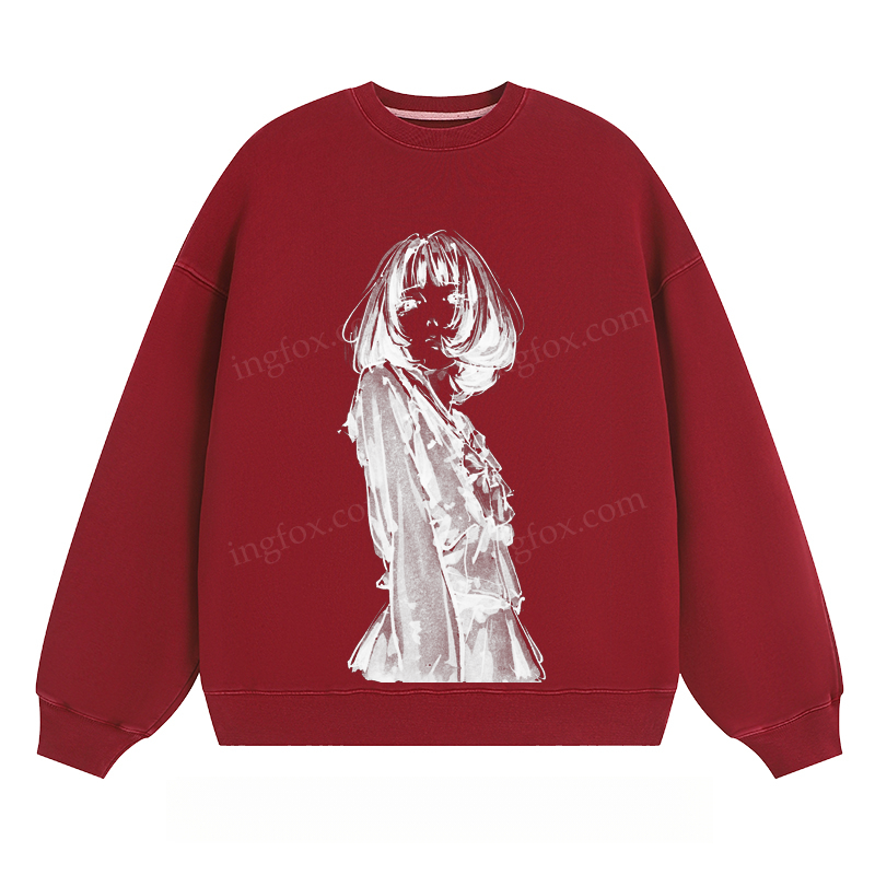 Ink Girl Graphic - Classic Unisex Fit Crewneck Sweatshirt