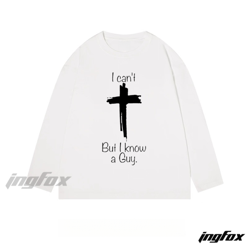 Cross & "I can't But I know a Guy" - Classic Cotton Long Sleeve Tee