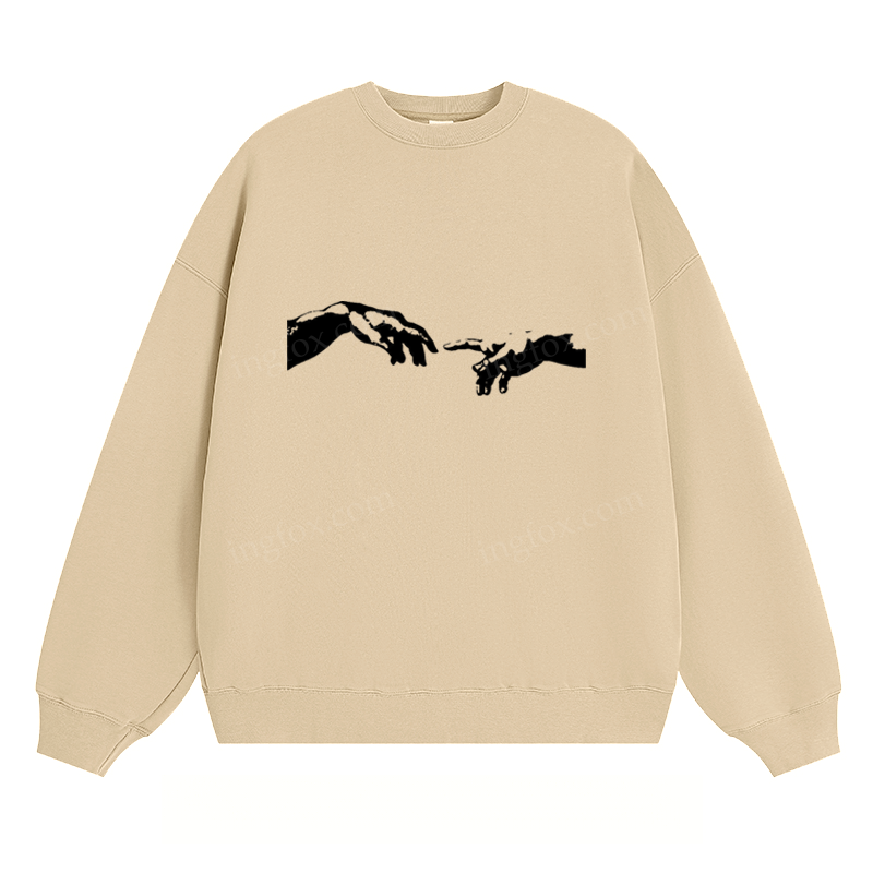 The Creation of Adam Hands - Classic Unisex Fit Crewneck Sweatshirt