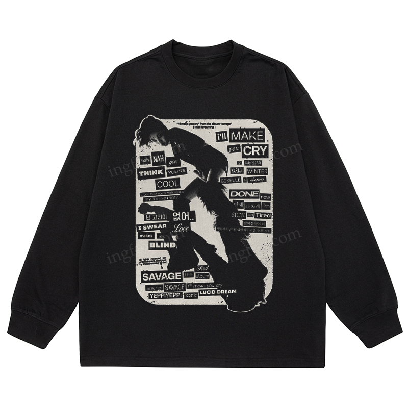 K - Pop Collage - Classic Unisex Fit Cotton Long Sleeve Tee