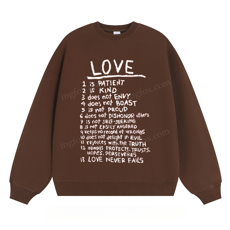 "LOVE" - Classic Unisex Fit Crewneck Sweatshirt