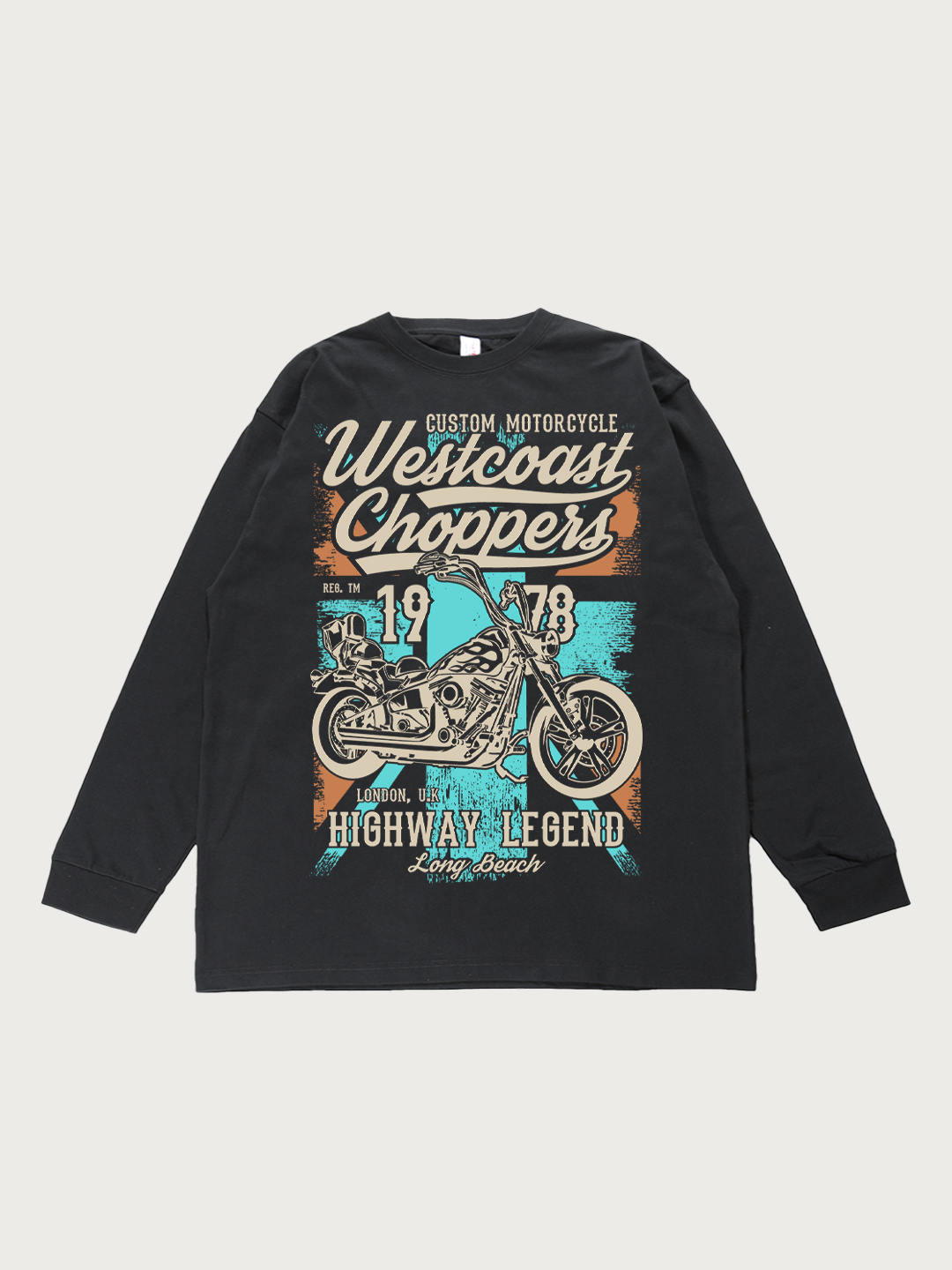 Westcoast Choppers 1978 Highway Legend - Unisex Retro Cotton Long Sleeve T-Shirt