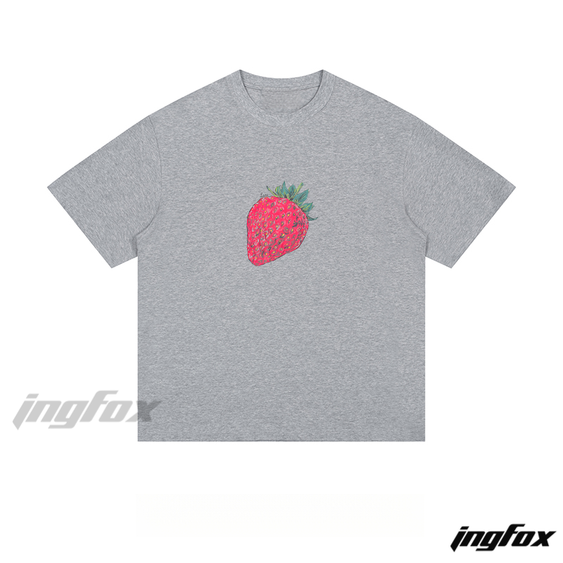 Watercolor Strawberry - Loose Fit Short Sleeve T-Shirt