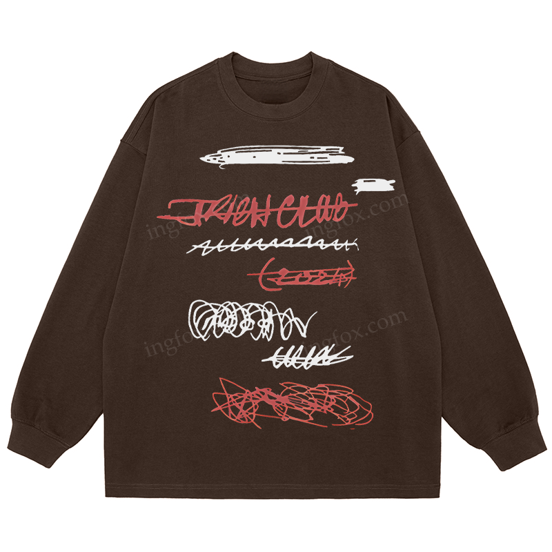 Graffiti - Style Scribble - Classic Unisex Fit Cotton Long Sleeve Tee