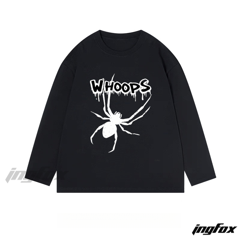 Spider & "Whoops" - Classic Cotton Long Sleeve Tee