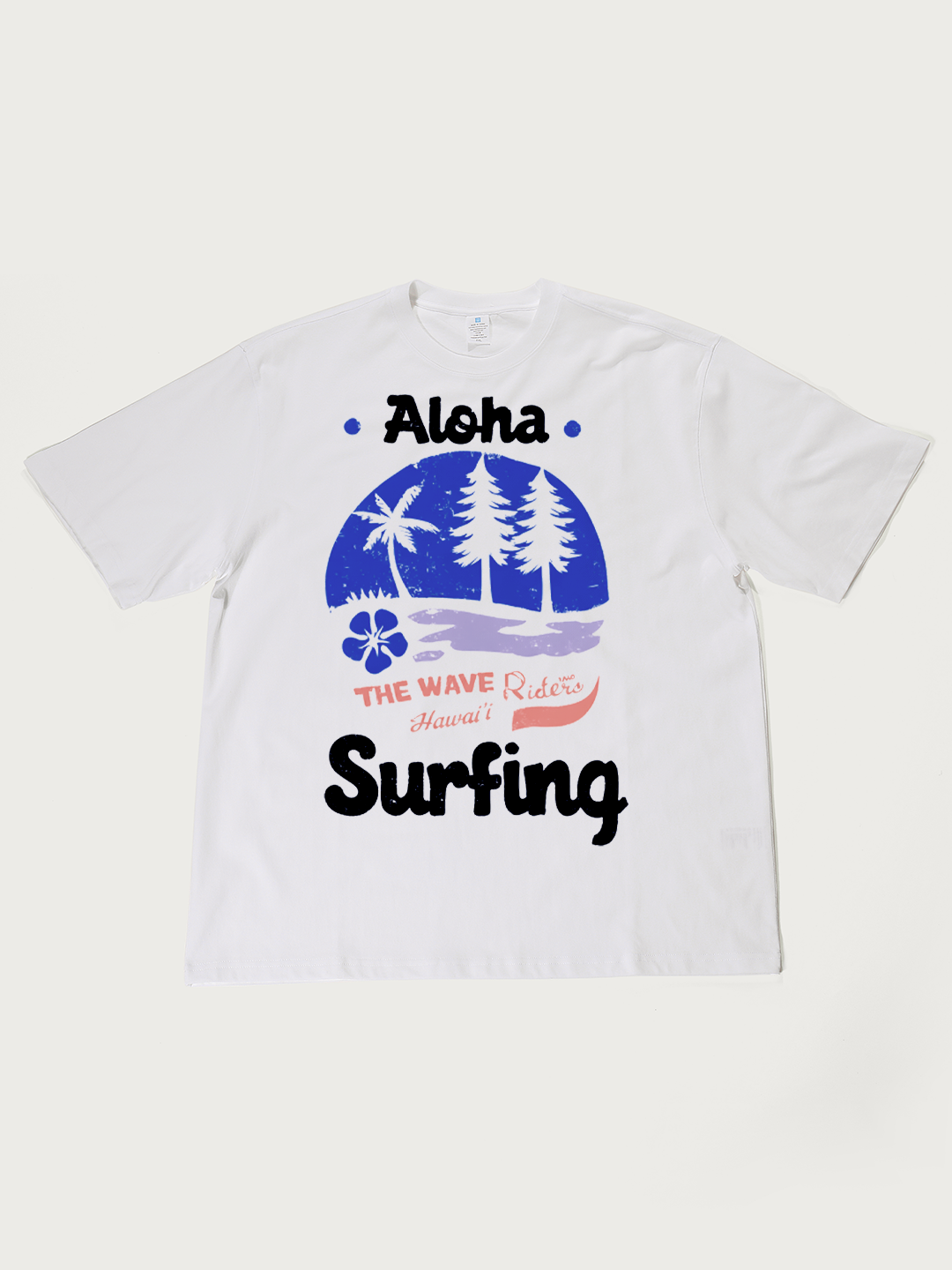 Aloha Hawaii Surfing - Unisex Retro Cotton Short Sleeve T-Shirt