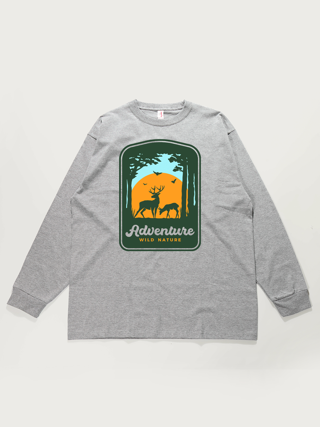 Adventure Wild Nature - Unisex Retro Cotton Long Sleeve T-Shirt