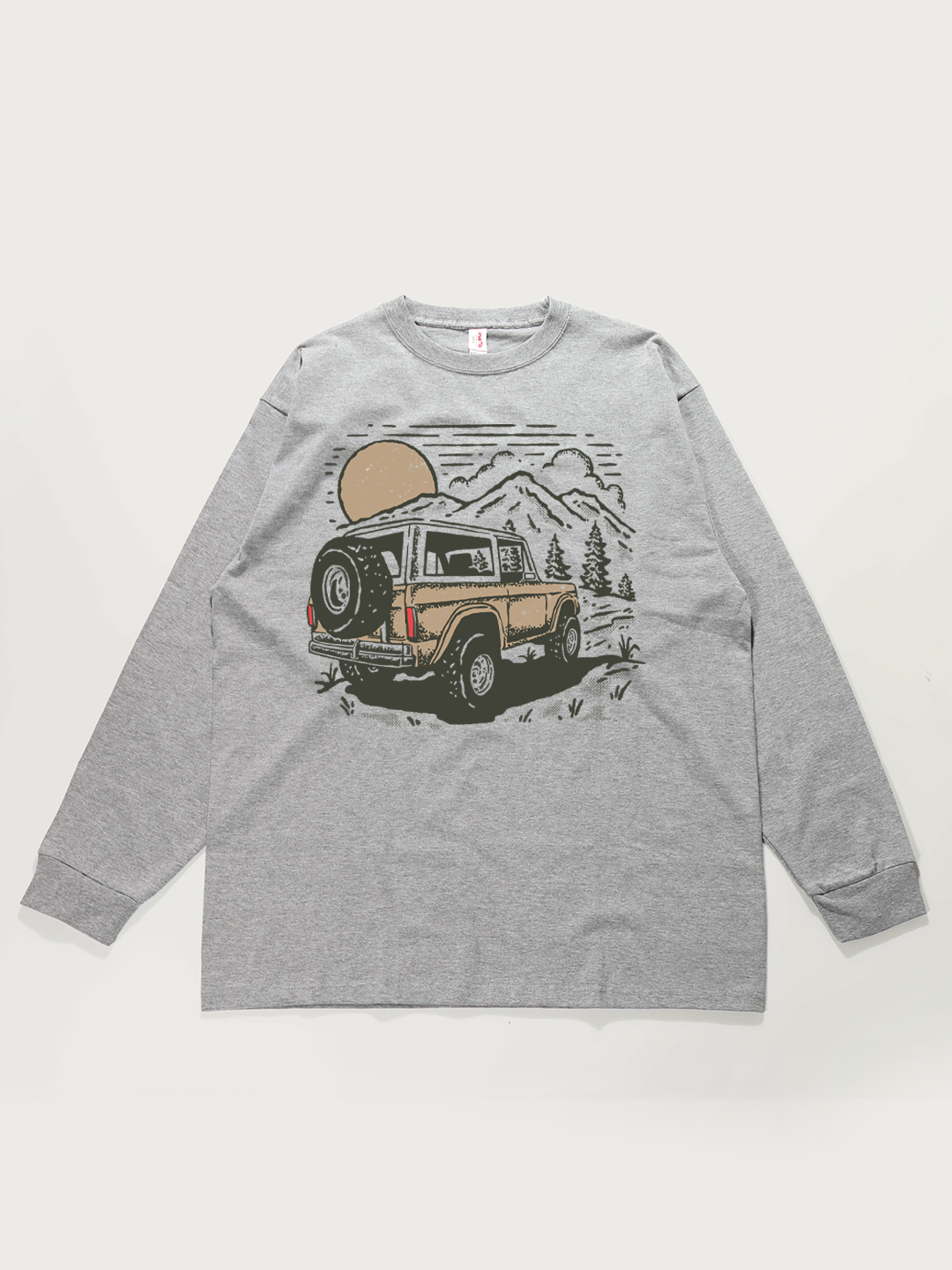 Off-Road Mountain - Unisex Retro Cotton Long Sleeve T-Shirt