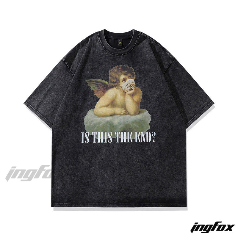 Angel's Query - Vintage Washed Oversized T-Shirt