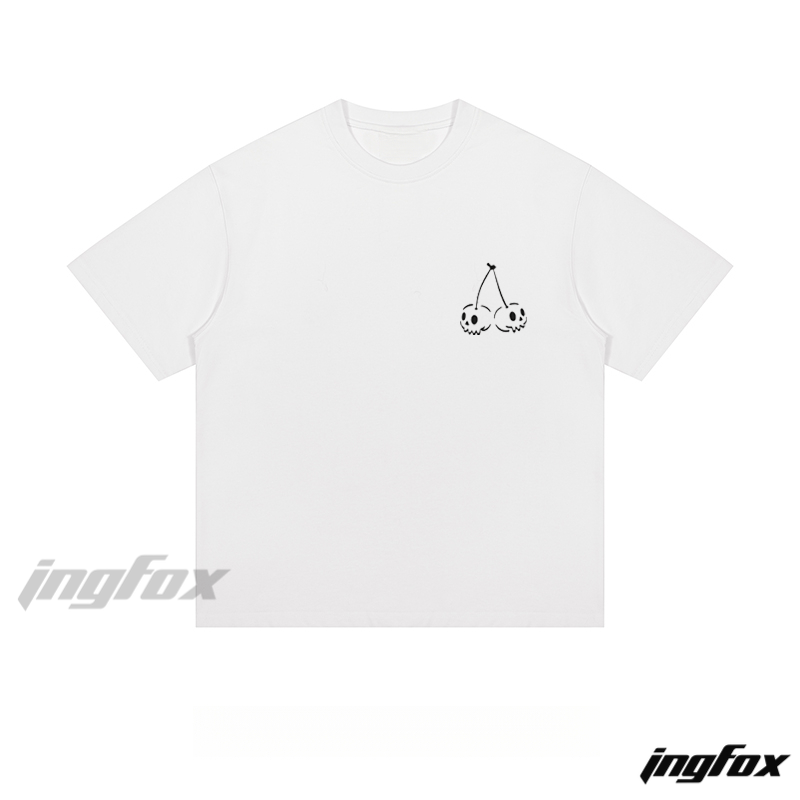Skull Cherry - Loose Fit Short Sleeve T-Shirt