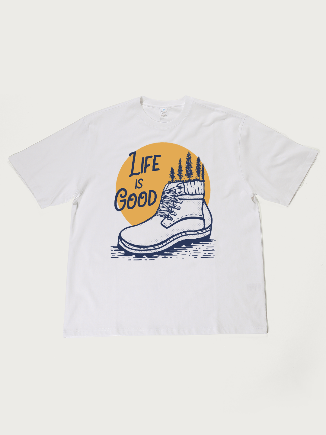 Life Is Good Outdoor Boot - Unisex Retro Cotton Short Sleeve T-Shirt