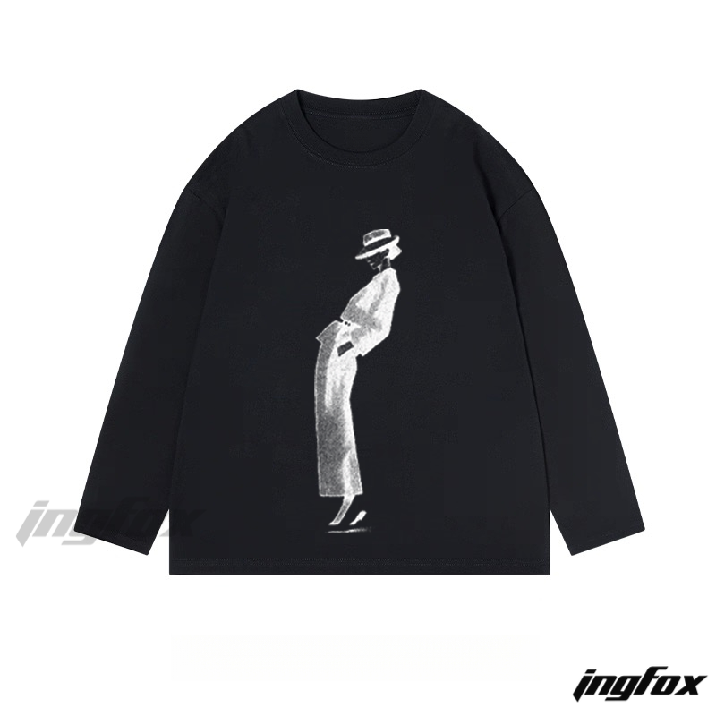 Fashion Sketch Figure - Classic Cotton Long Sleeve Tee