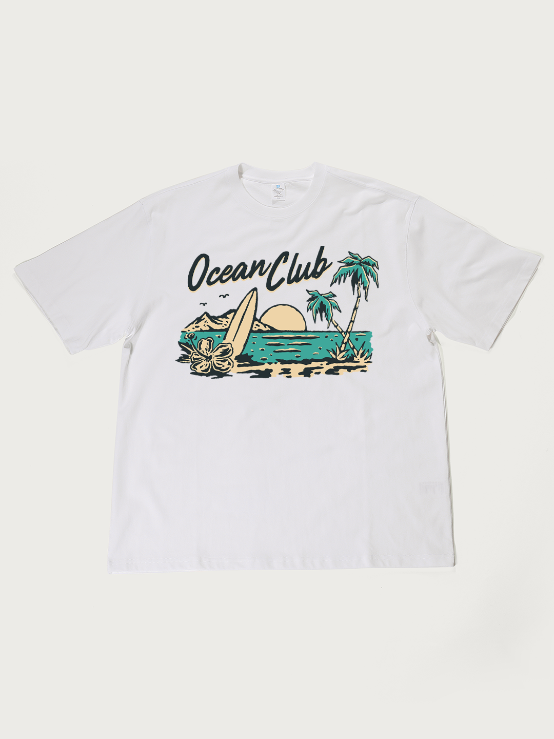 Ocean Club Beach - Unisex Retro Cotton Short Sleeve T-Shirt