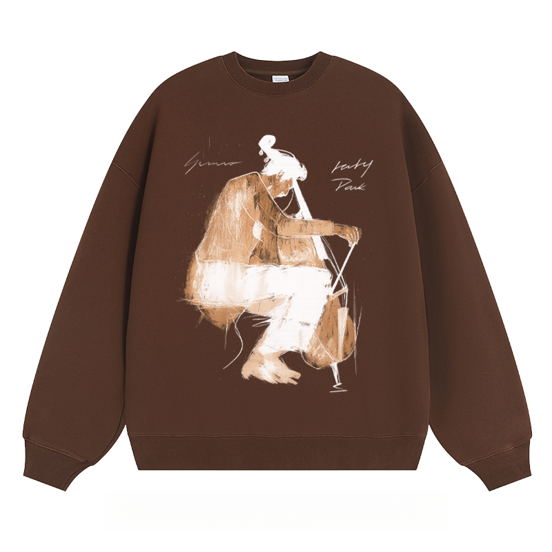 Cello Player Sketch - Classic Unisex Fit Crewneck Sweatshirt