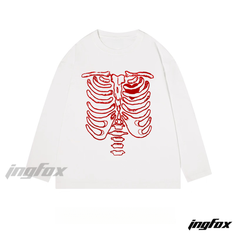 Ribcage Graphic - Classic Cotton Long Sleeve Tee