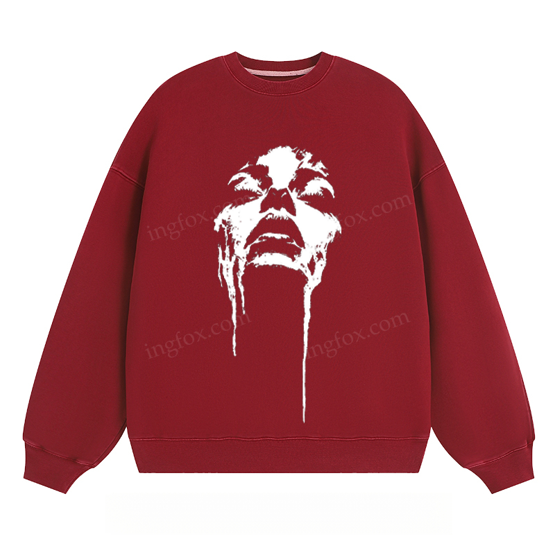 Artistic Face Graphic - Classic Unisex Fit Crewneck Sweatshirt