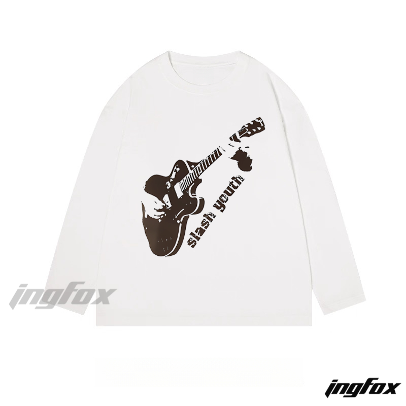 Guitar & "Slash Youth" - Classic Cotton Long Sleeve Tee
