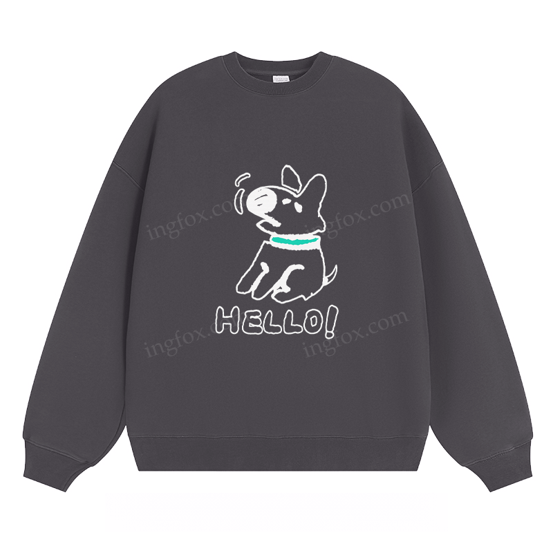 Hello Dog - Classic Unisex Fit Crewneck Sweatshirt