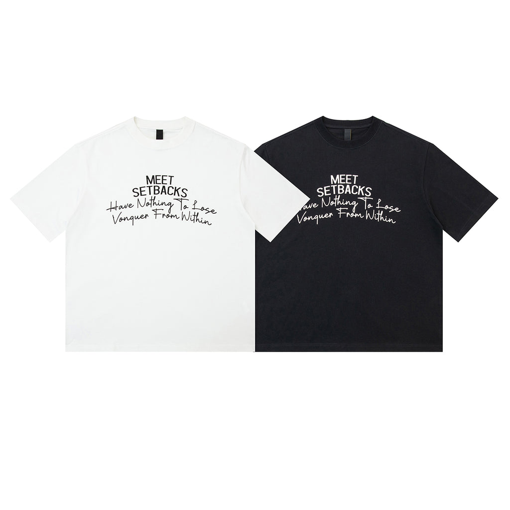 MEET SETBACKS - Short Sleeve Loose Fit T-shirt