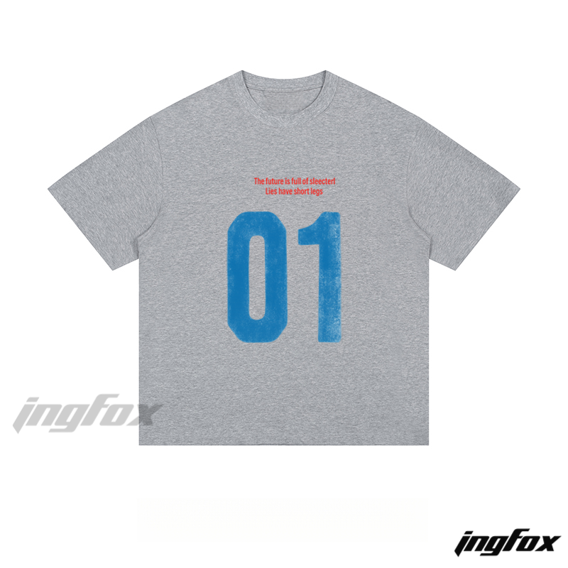 Number 01 with Motto - Loose Fit Short Sleeve T - Shirt