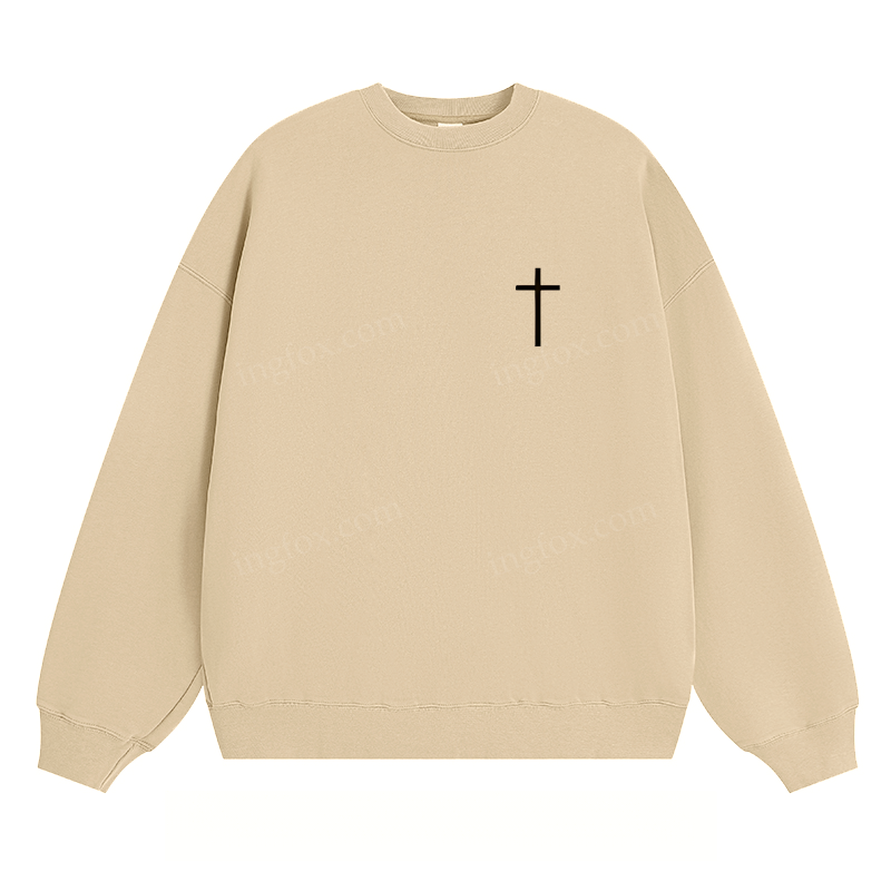 Cross - Embellished Classic Unisex Fit Crewneck Sweatshirt