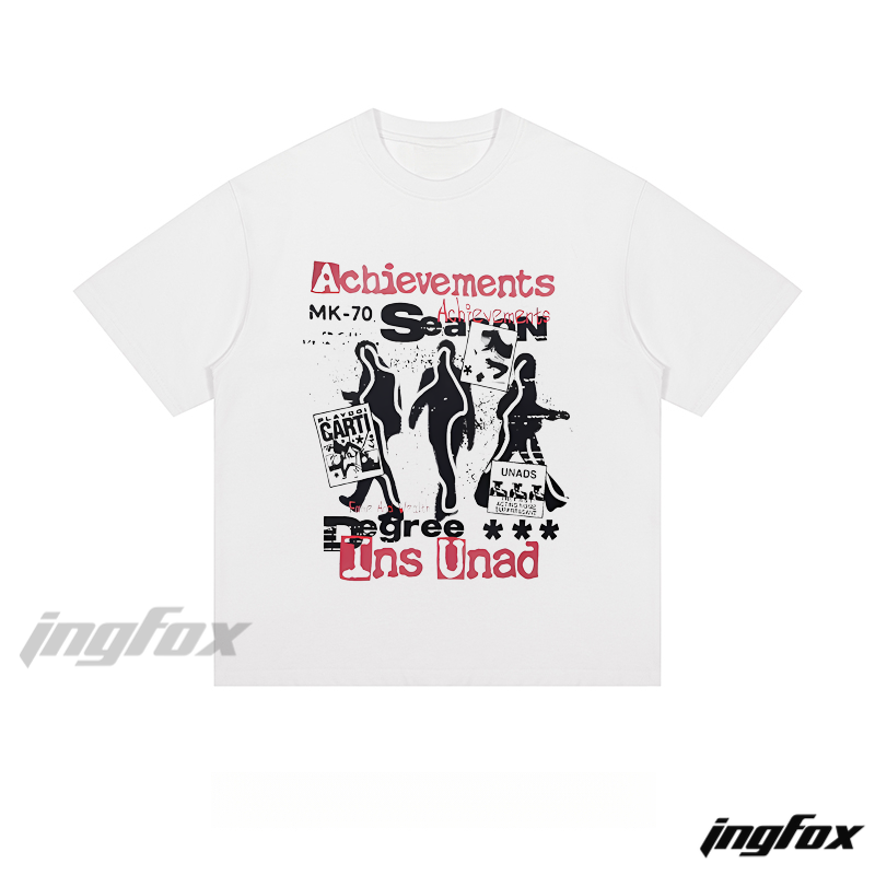 Retro Achievements Collage - Loose Fit Short Sleeve T - Shirt