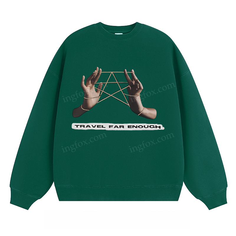 Travel Far Enough - Classic Unisex Fit Crewneck Sweatshirt