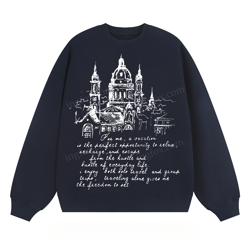 European Architecture & Travel Quote - Classic Unisex Fit Crewneck Sweatshirt