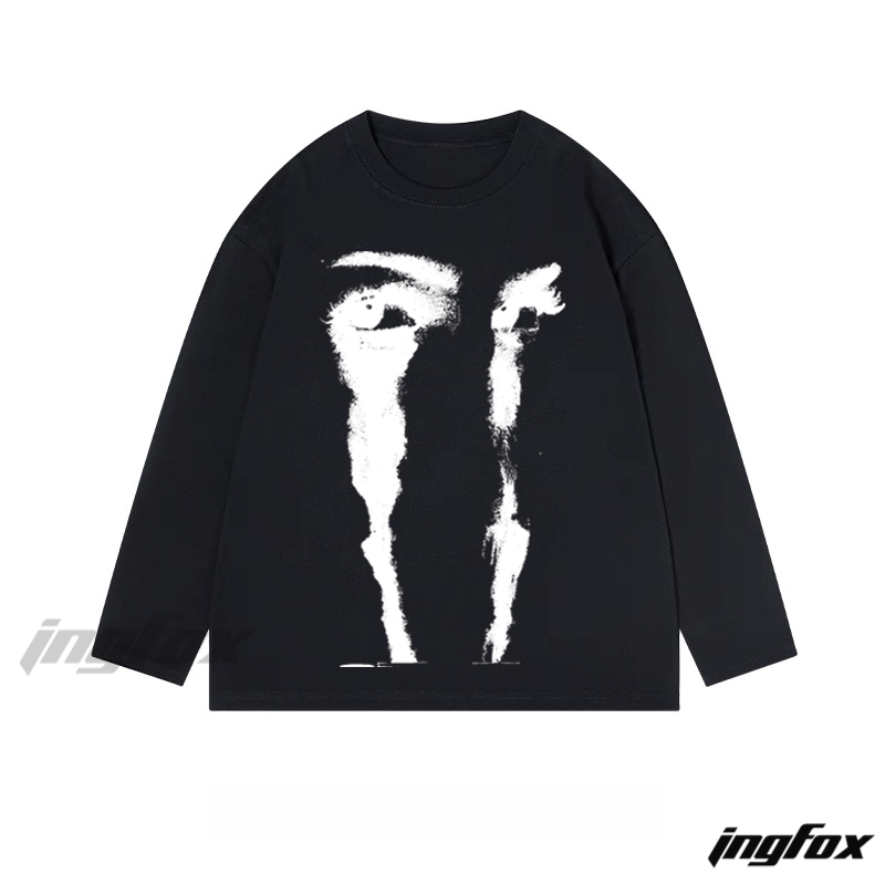 Smudged Eyes - Classic Cotton Long Sleeve Tee