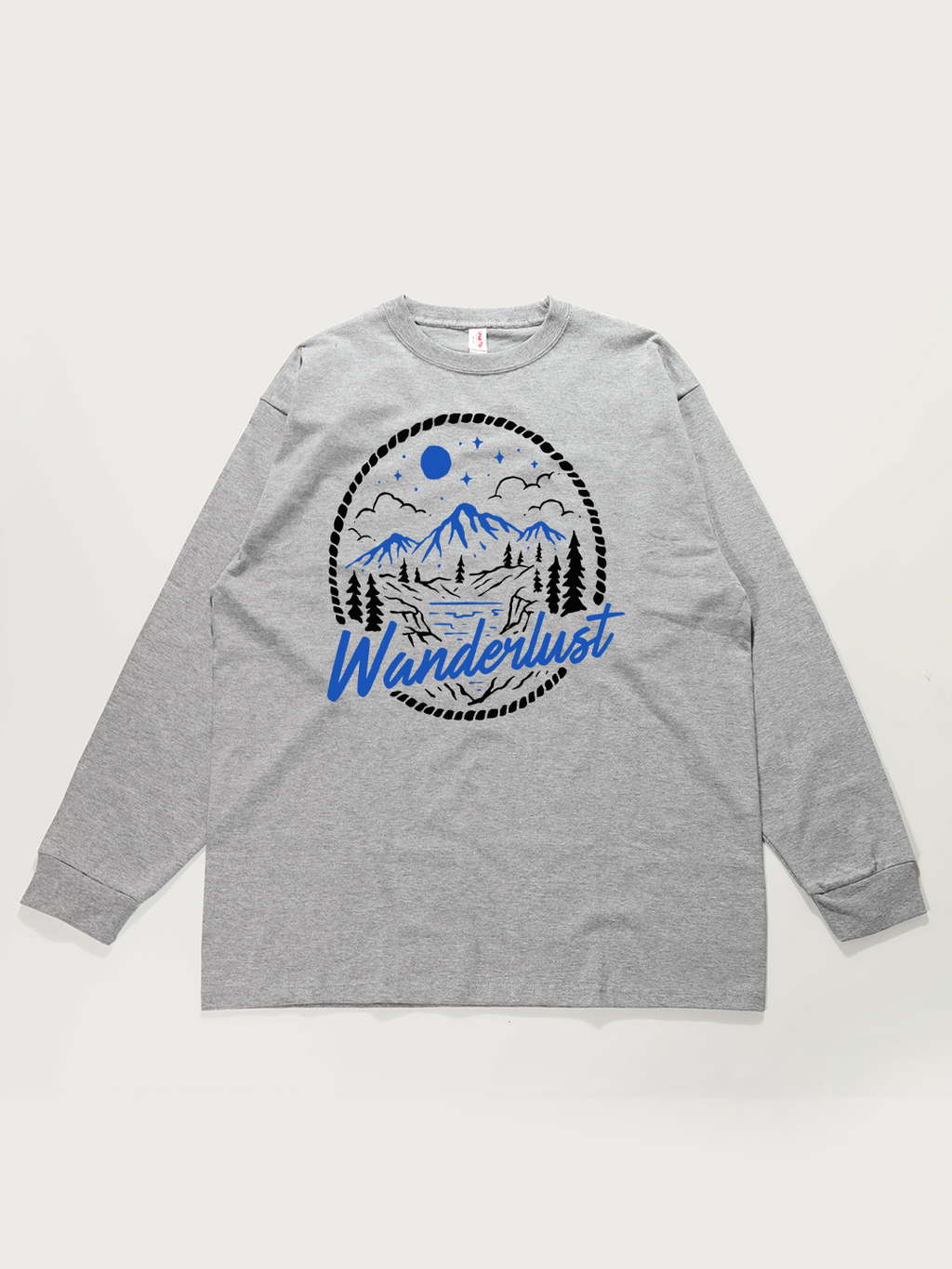 Wanderlust Mountain Night - Unisex Retro Cotton Long Sleeve T-Shirt