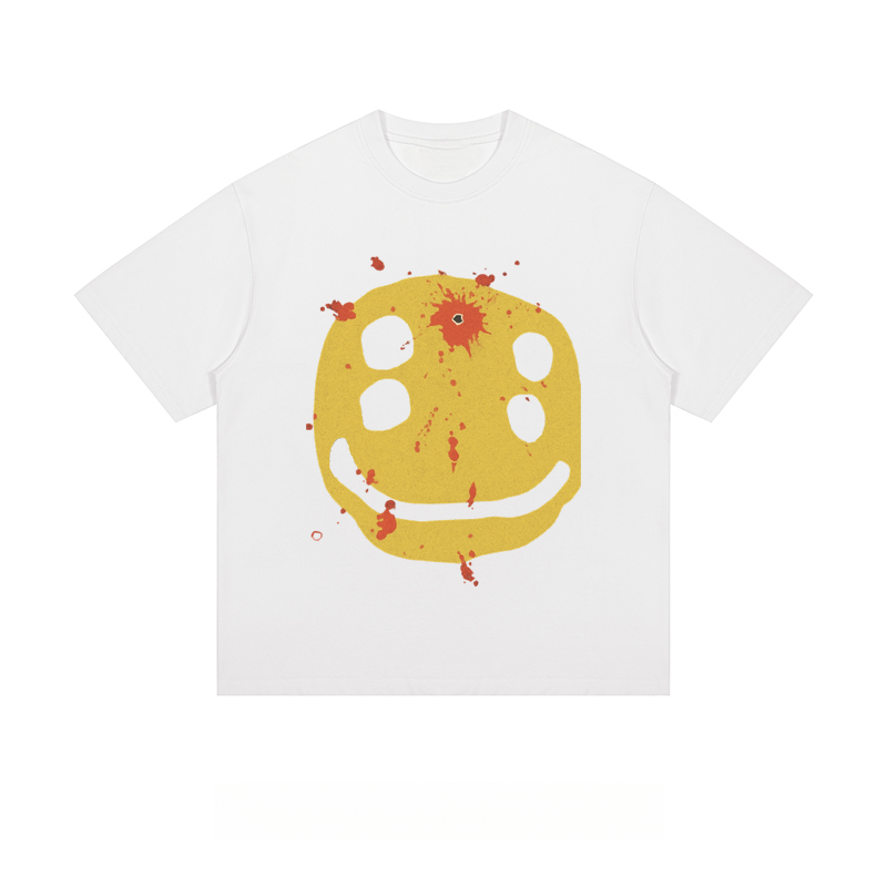 Smiley Splatter - Loose Fit Short Sleeve T - Shirt