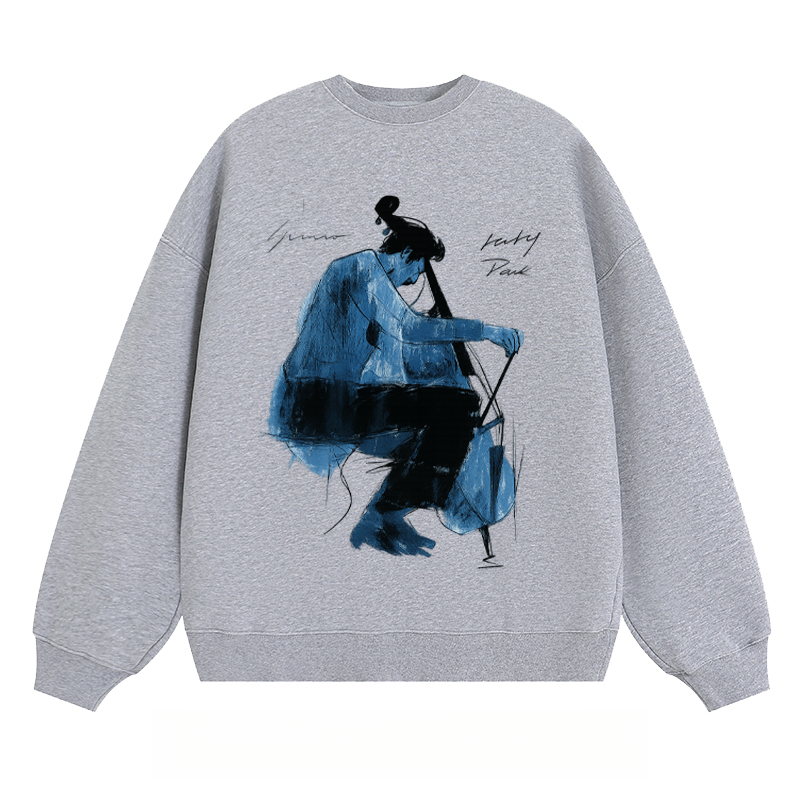 Cello Player Sketch - Classic Unisex Fit Crewneck Sweatshirt