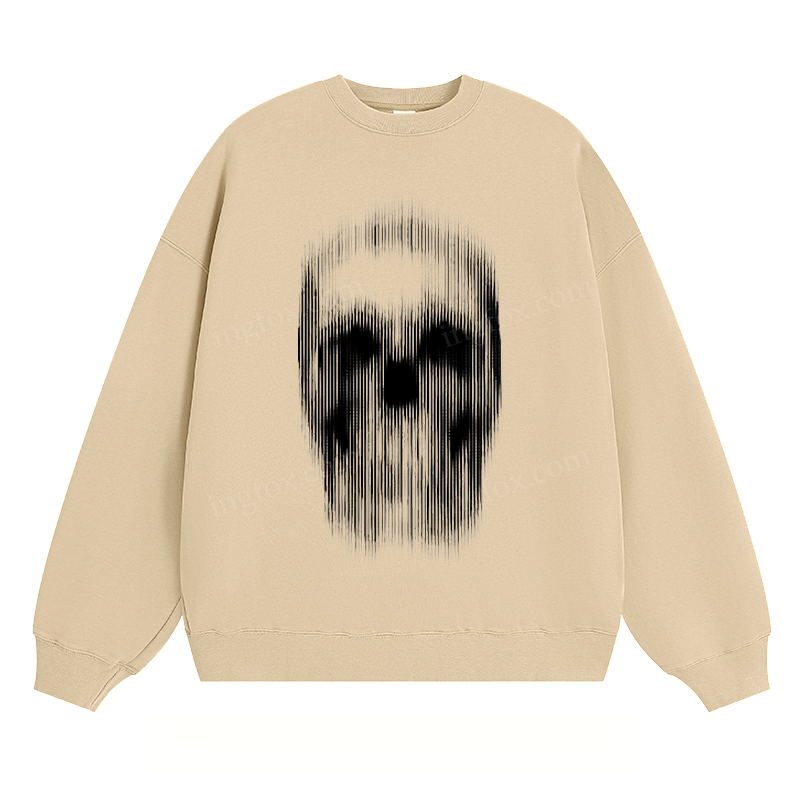 Abstract Skull Graphic - Classic Unisex Fit Crewneck Sweatshirt