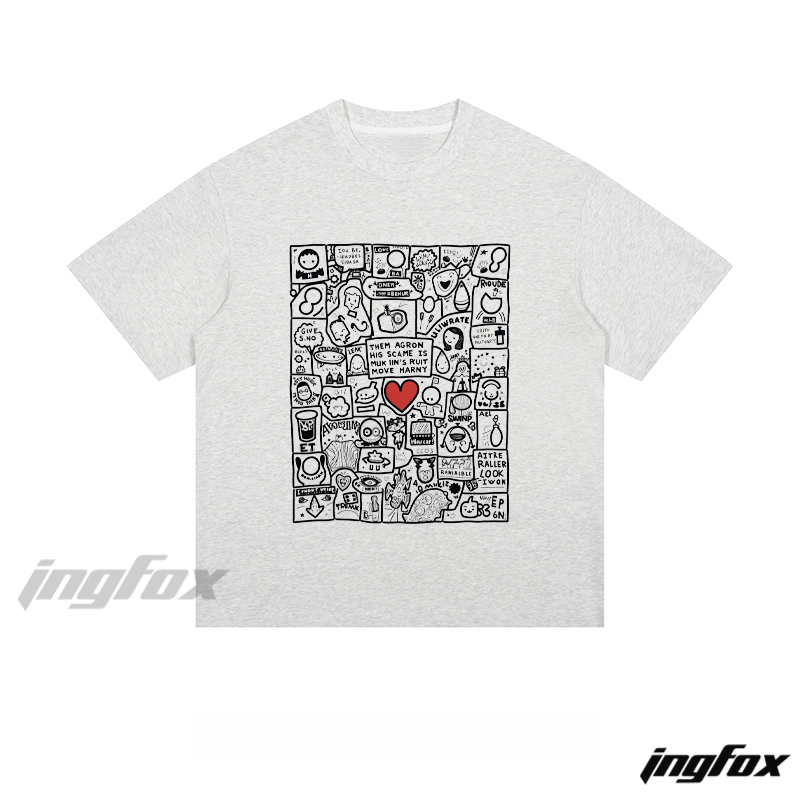 Eclectic Doodle Collage - Loose Fit Short Sleeve T-Shirt