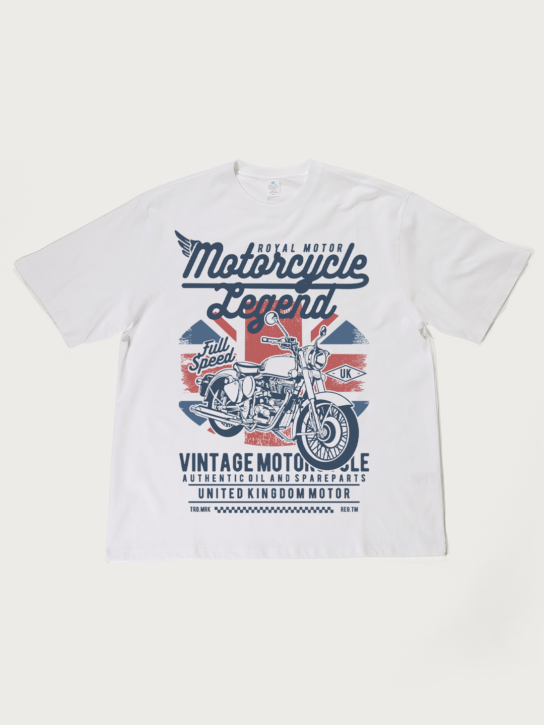 Motorcycle Legend Royal Motor UK - Unisex Retro Cotton Short Sleeve T-Shirt