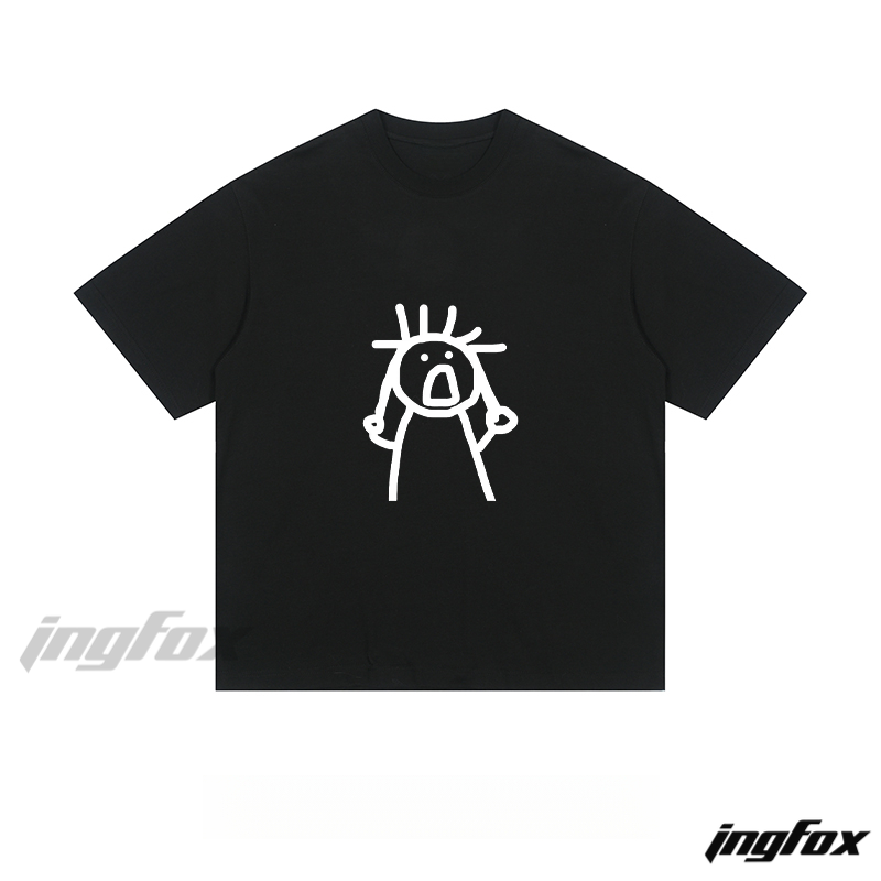 Doodle Character - Loose Fit Short Sleeve T - Shirt