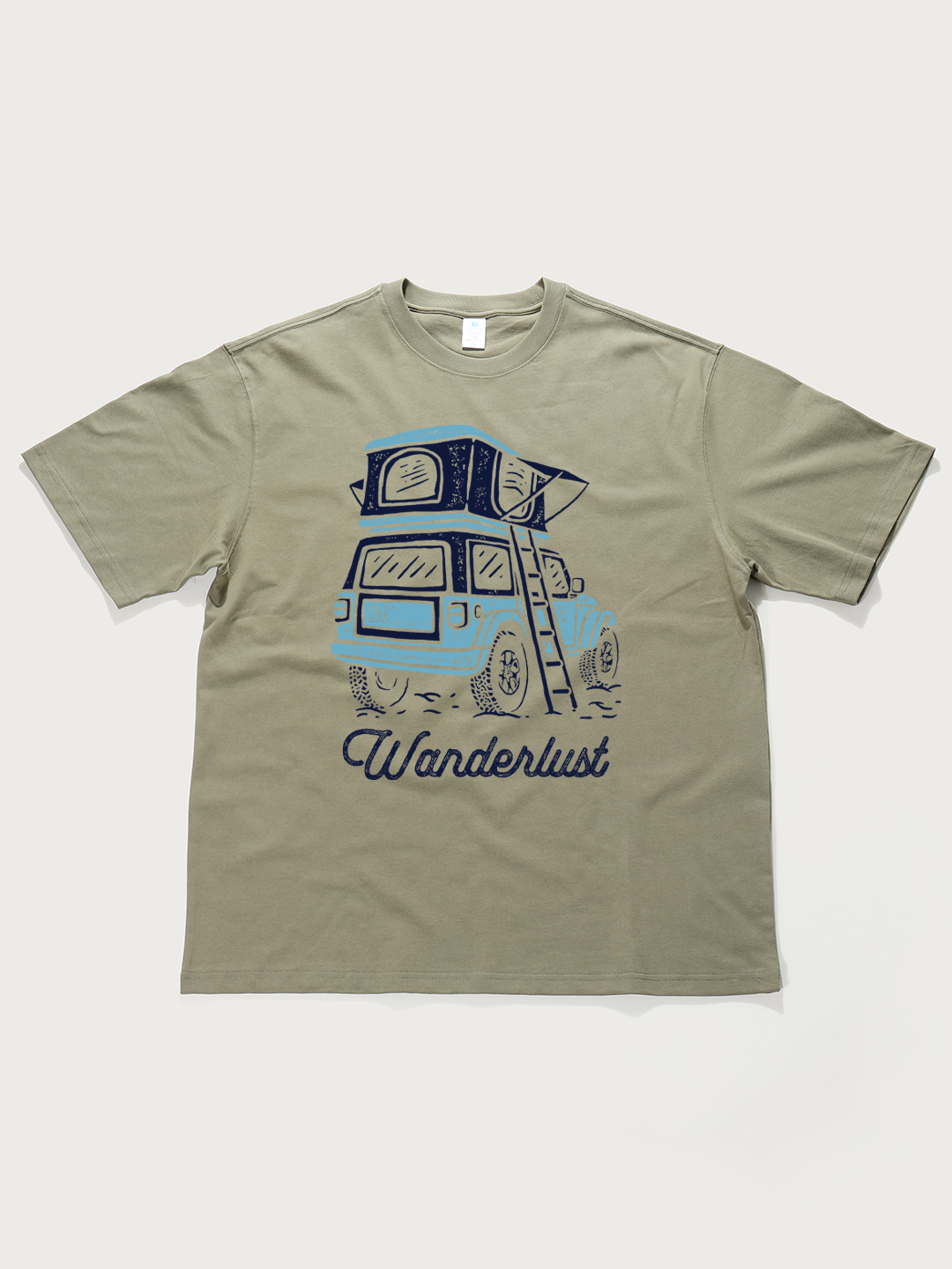 Wanderlust Camper - Unisex Retro Cotton Short Sleeve T-Shirt