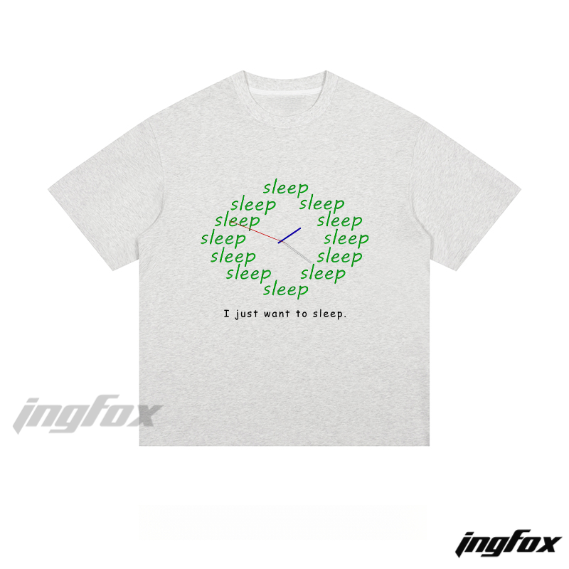 Sleepy Clock - Loose Fit Short Sleeve T - Shirt