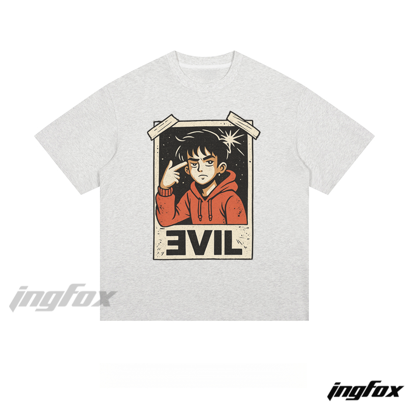Evil Portrait - Loose Fit Short Sleeve T - Shirt