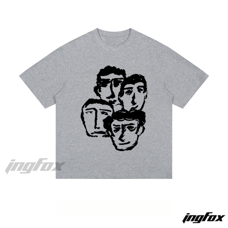 Abstract Faces Art - Loose Fit Short Sleeve T - Shirt
