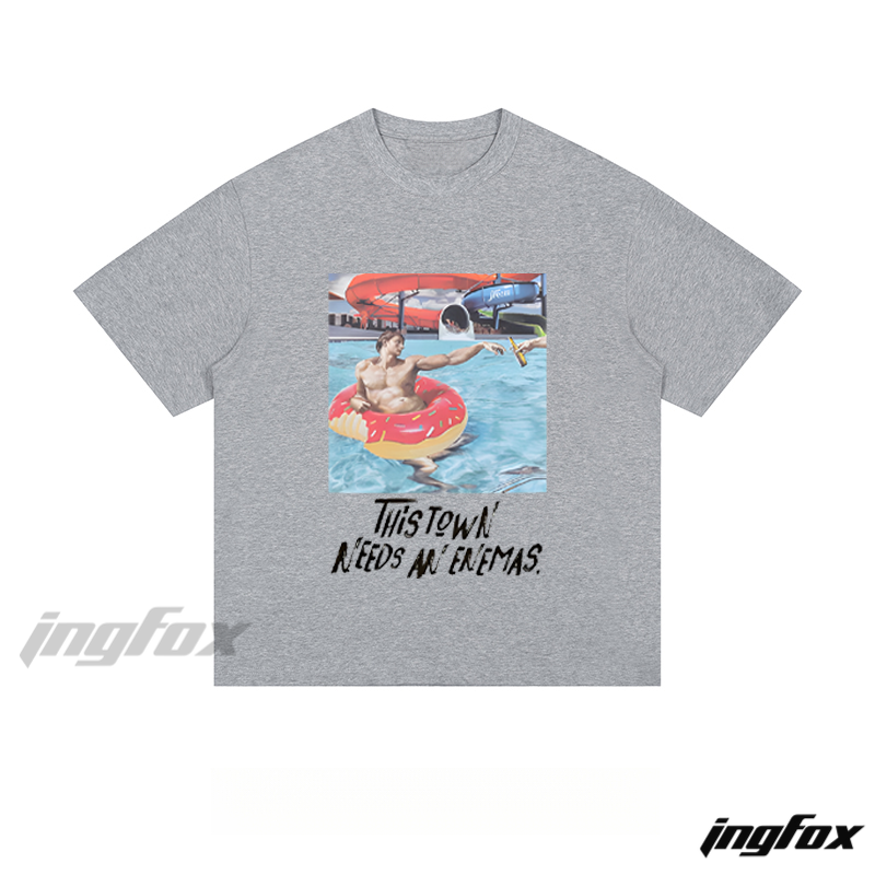 Poolside Scene & Slogan - Loose Fit Short Sleeve T-Shirt