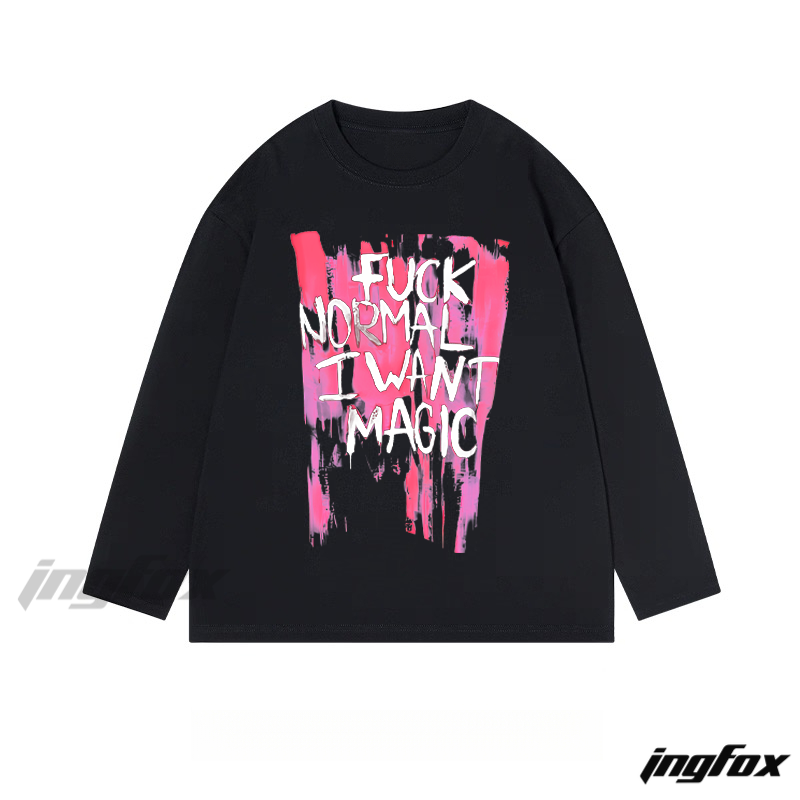 "Fuck Normal I Want Magic" Graphic - Classic Cotton Long Sleeve Tee
