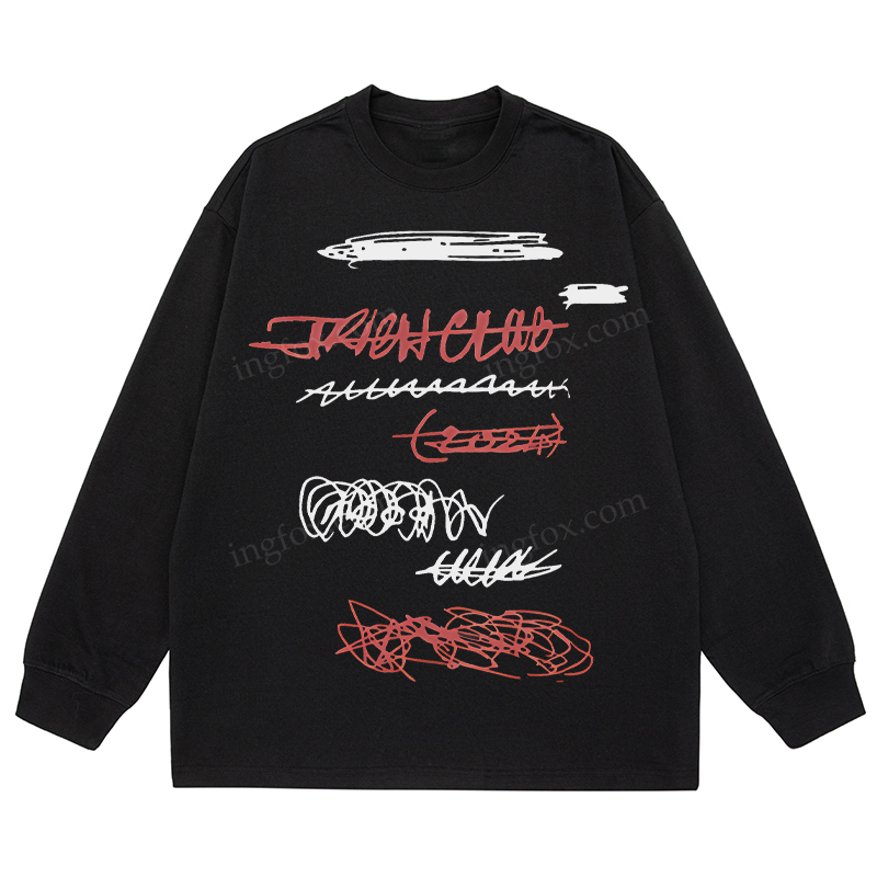 Graffiti - Style Scribble - Classic Unisex Fit Cotton Long Sleeve Tee