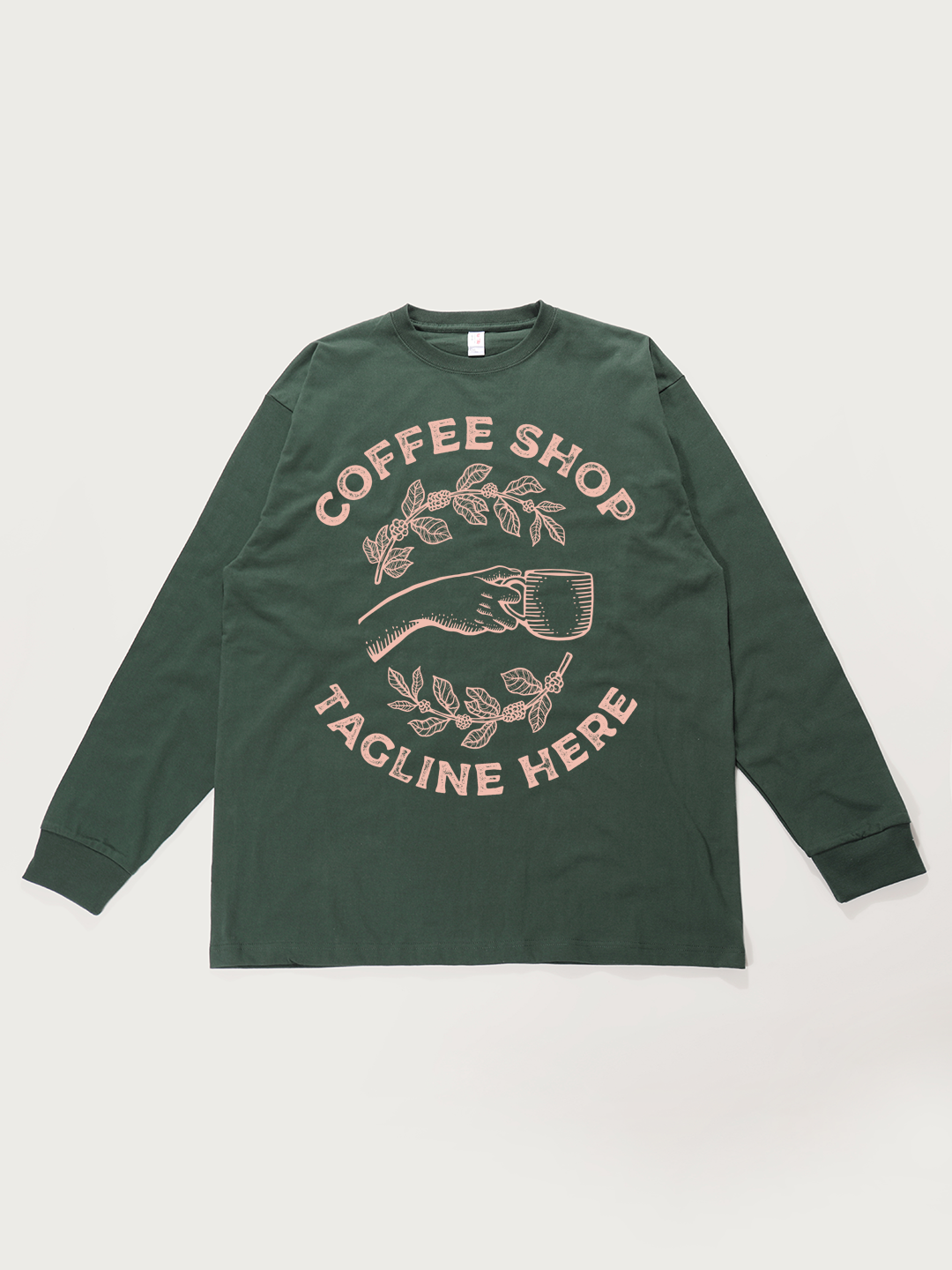 Coffee Shop Theme - Unisex Retro Cotton Long Sleeve T-Shirt