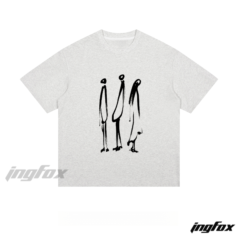 Ink - Drawn Figure Trio - Loose Fit Short Sleeve T-Shirt
